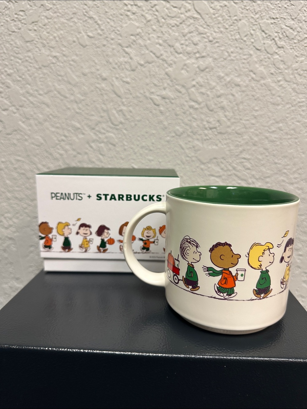 Starbucks Peanuts Charlie Brown Snoopy Great Pumpkin Ceramic Mug Cup 14 oz NWT